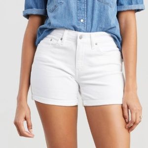 Levi's White Denim Shorts